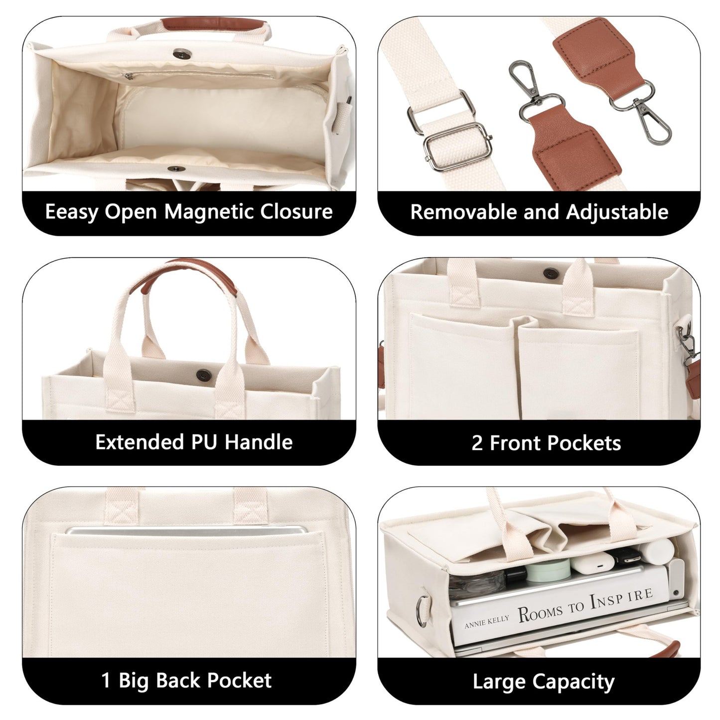 New Women's Large Canvas Handbag Laptop Crossbody Bag Mummy Bag Daily Bag Handbag