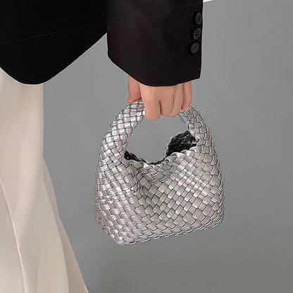 handmade woven bag summer high-end niche design women's bag handbag shoulder bag vegetable basket Ins bag