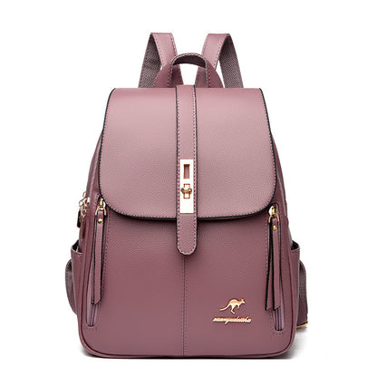 Foreign Trade Hot 2026 New Anti-theft Lock Backpack Trend Good Kangaroo Women's Schoolbag Fashion Travel Backpack
