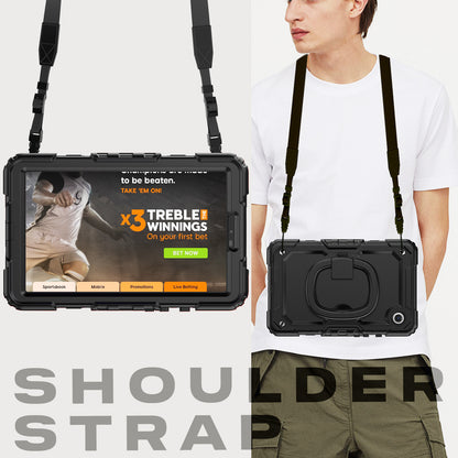 Applicable to Samsung Tab A9 silicone + PC protective case 8.7-inch rotating bracelet X115 multi-functional drop-resistant tablet case