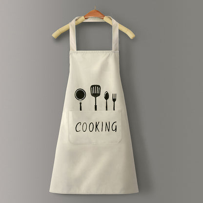Logo advertising custom apron waterproof and oil-proof pvc kitchen cooking custom waist household a wholesale
