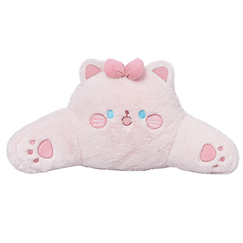 Cartoon car headrest neck pillow bear car sedentary not tired waist pillow four seasons universal car pillow
