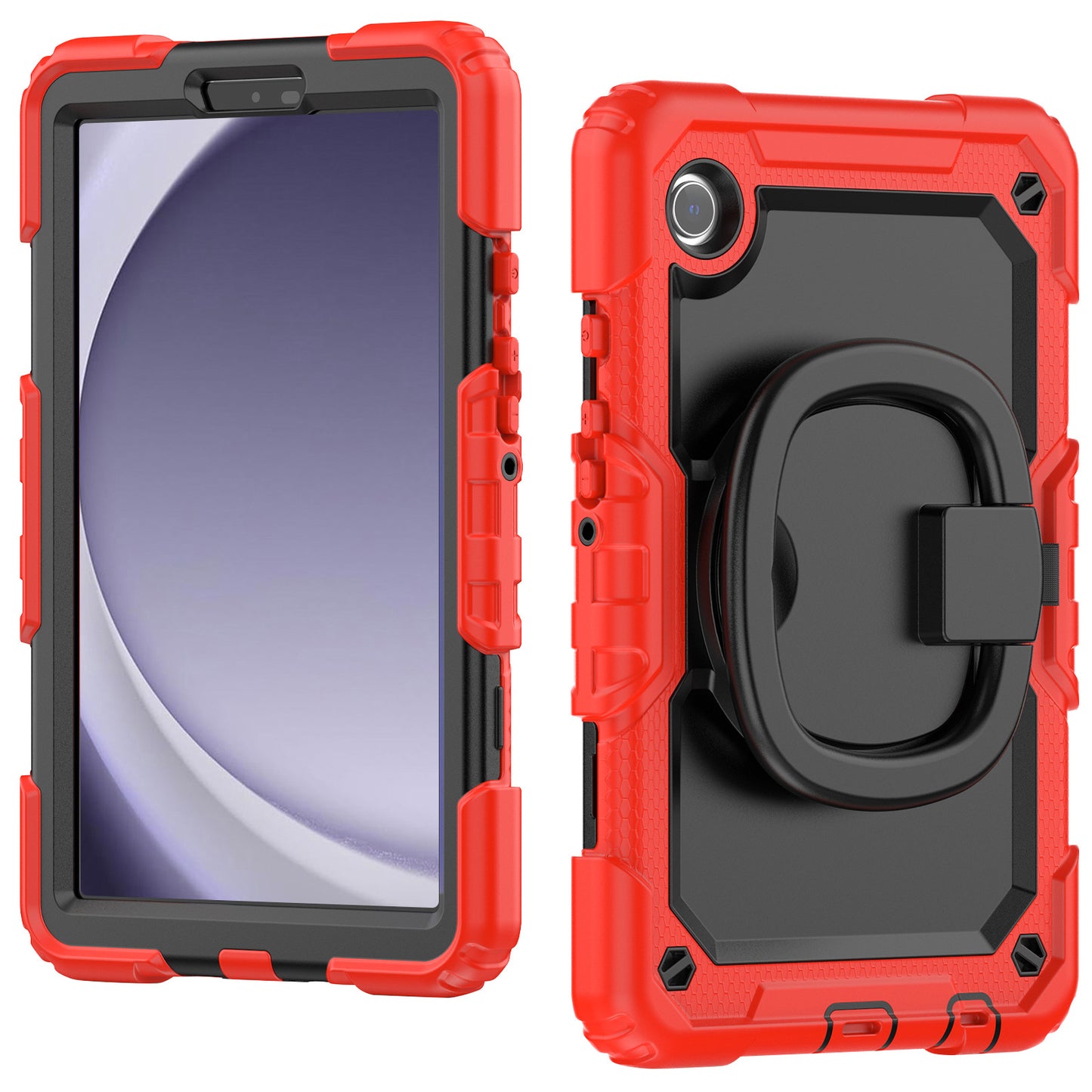 Applicable to Samsung Tab A9 silicone + PC protective case 8.7-inch rotating bracelet X115 multi-functional drop-resistant tablet case