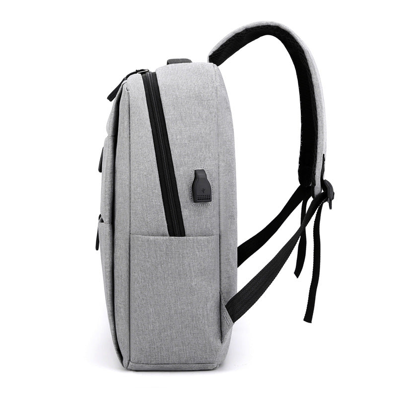 Cross-border New Three-piece Backpack Business Gift suit Computer Backpack Korean Solid Color Simple Junior School Bag