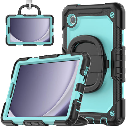 Applicable to Samsung Tab A9 silicone + PC protective case 8.7-inch rotating bracelet X115 multi-functional drop-resistant tablet case