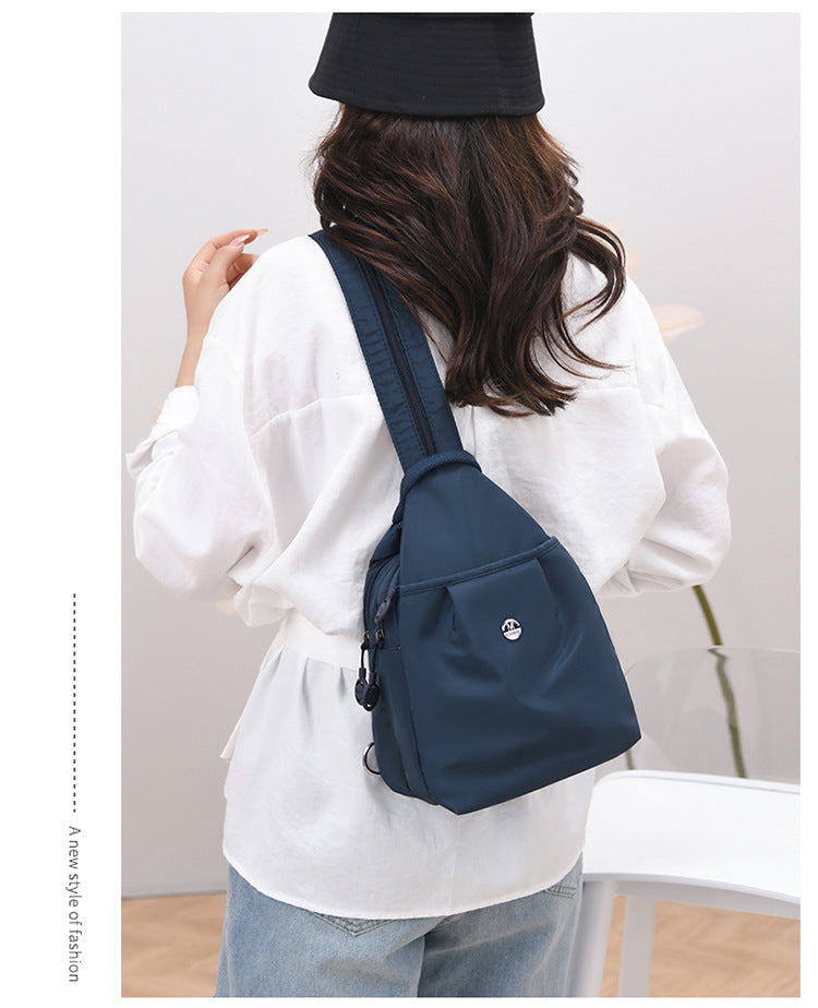Niche High-End Mini Backpack, New Style, Simple and Versatile, Anti-Theft Women's Chest Bag, Fashionable and Lightweight Women's Bag