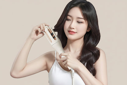 hair Curling Iron for Big Waves, Fully Automatic Curling Iron, Rotating Korean Style Lazy Electric Curling Iron That Does Not Damage Hair