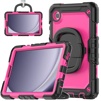 Applicable to Samsung Tab A9 silicone + PC protective case 8.7-inch rotating bracelet X115 multi-functional drop-resistant tablet case