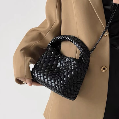 handmade woven bag summer high-end niche design women's bag handbag shoulder bag vegetable basket Ins bag