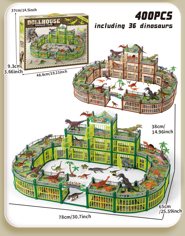 New DIY Dinosaur Park Model Children's Simulated Animal Toys Boys Educational Assembly Model Toys Birthday Gifts