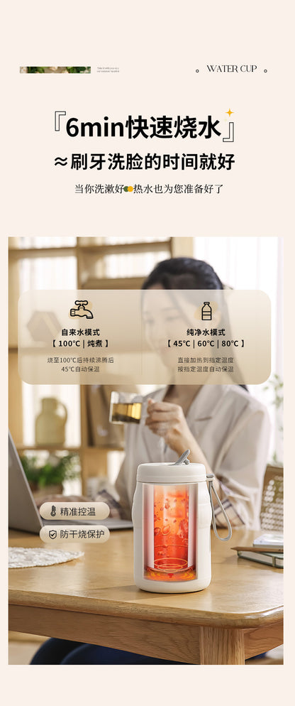 Travel Car Kettle Burning Water Cup Portable Kettle Small Constant Temperature Pot Electric Water Cup Heating Thermos Cup