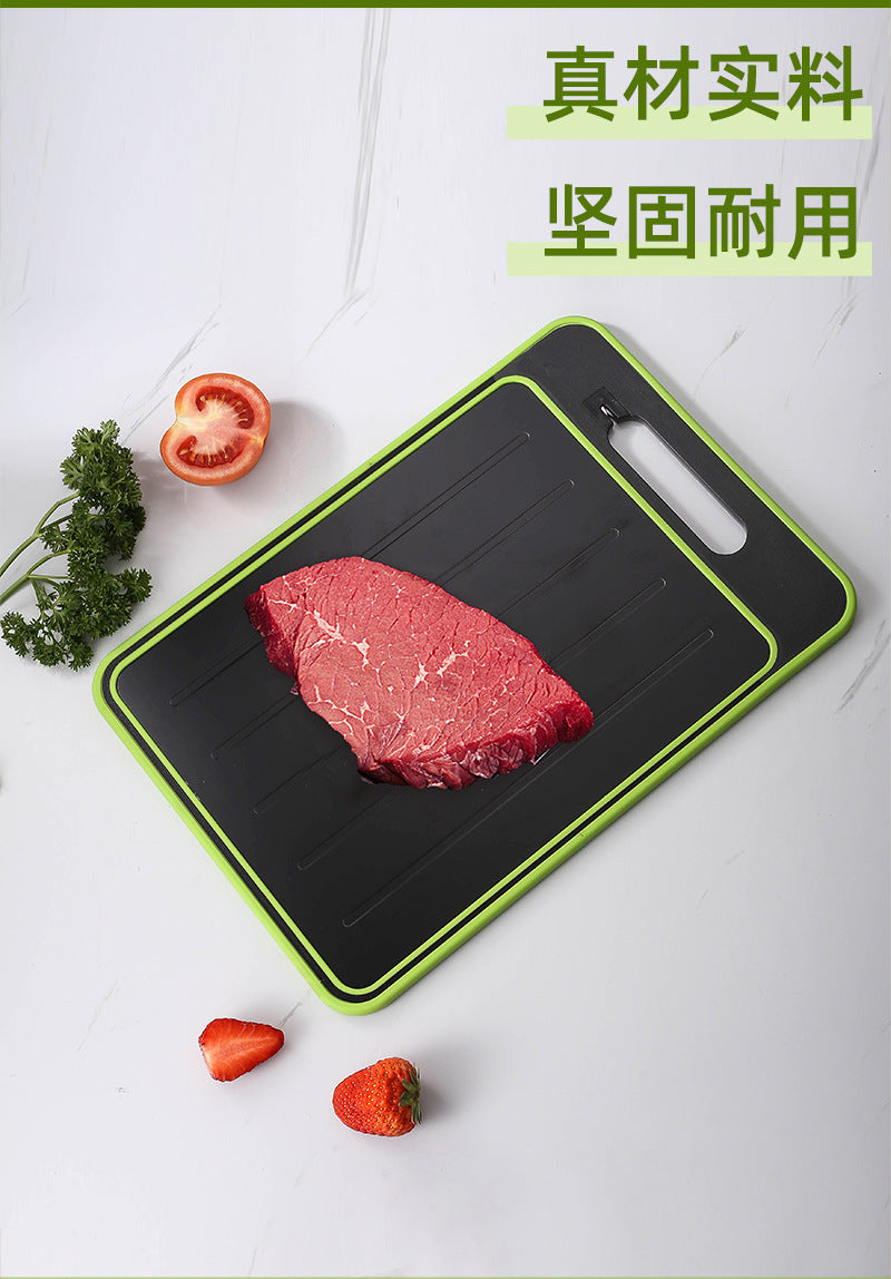 Stainless Steel Multifunctional Cutting Board with Knife Sharpener, Garlic Grinder, Meat Cutting Board, Aluminum Alloy Double-Sided Thawing Cutting Board