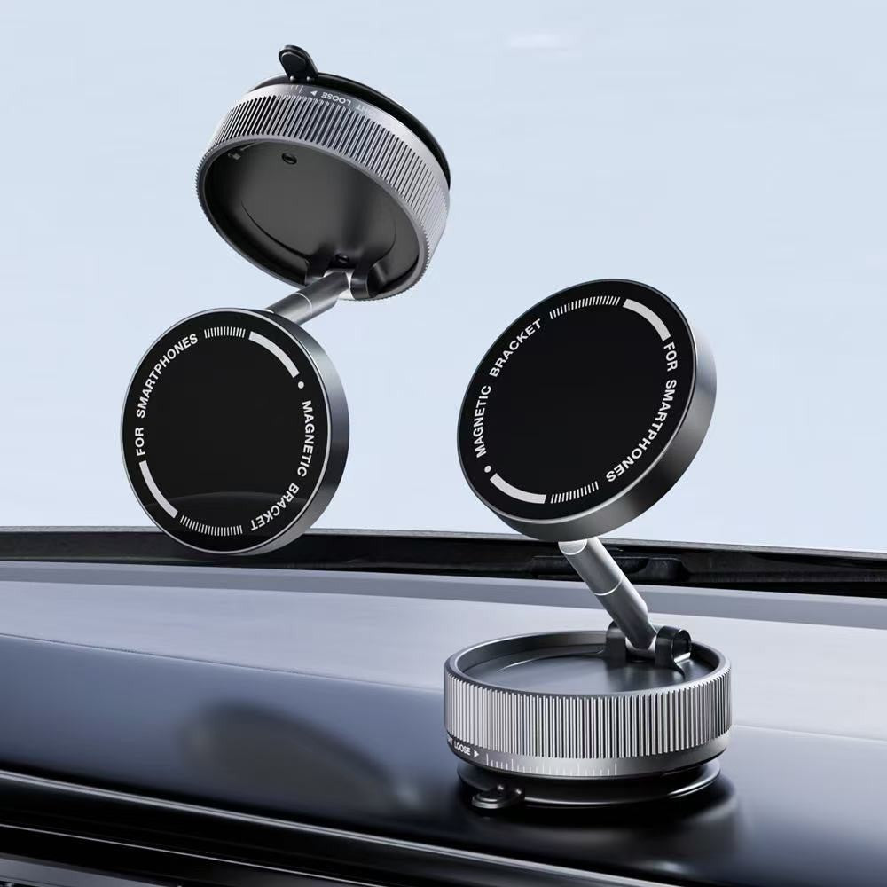 New Car Metal Magnetic Mobile Phone Holder Suction Cup Vacuum Adsorption Car Special Navigation Magnetic Fixed Bracket
