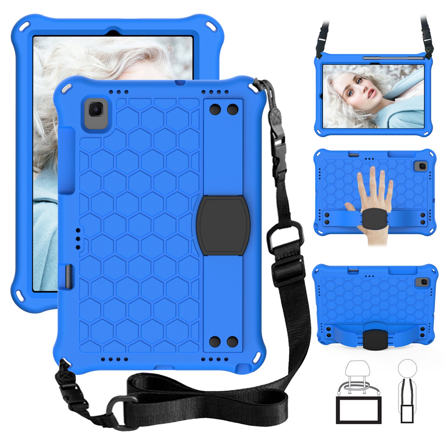 Applicable ipad10.2 inch protective case silicone mini5 drop-resistant iPad9.7 handheld air3 full cover air4