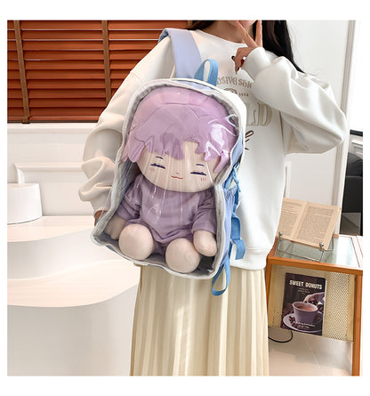 New Front Pieces Detachable Double Backache Bag Girl's Backpack Large Capacity Transparent Baby Bag Multifunctional Student Schoolbag