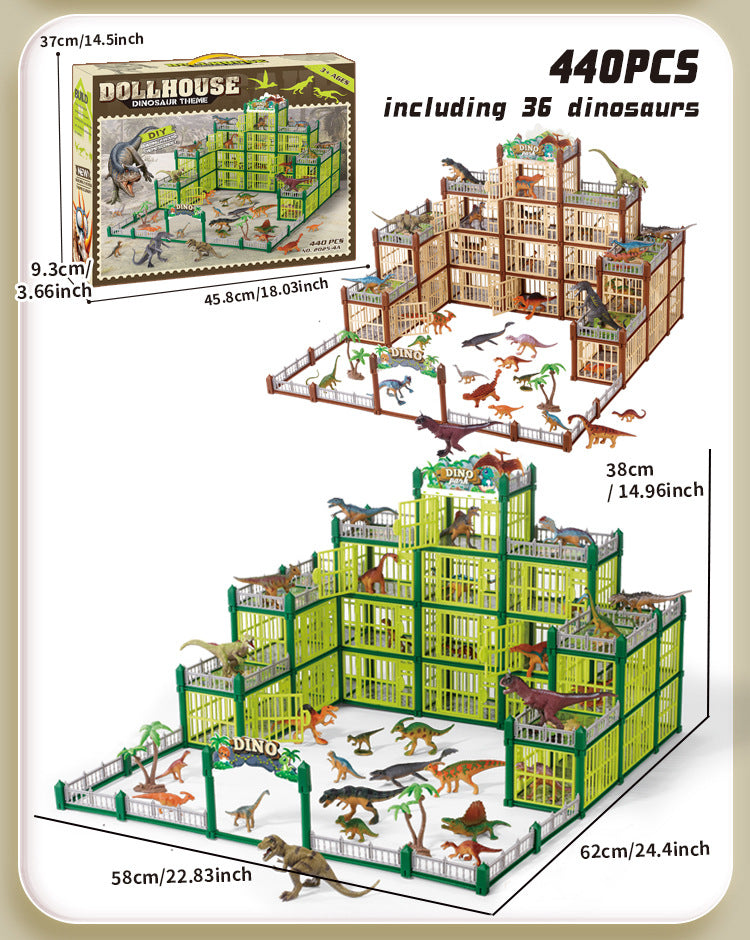 New DIY Dinosaur Park Model Children's Simulated Animal Toys Boys Educational Assembly Model Toys Birthday Gifts