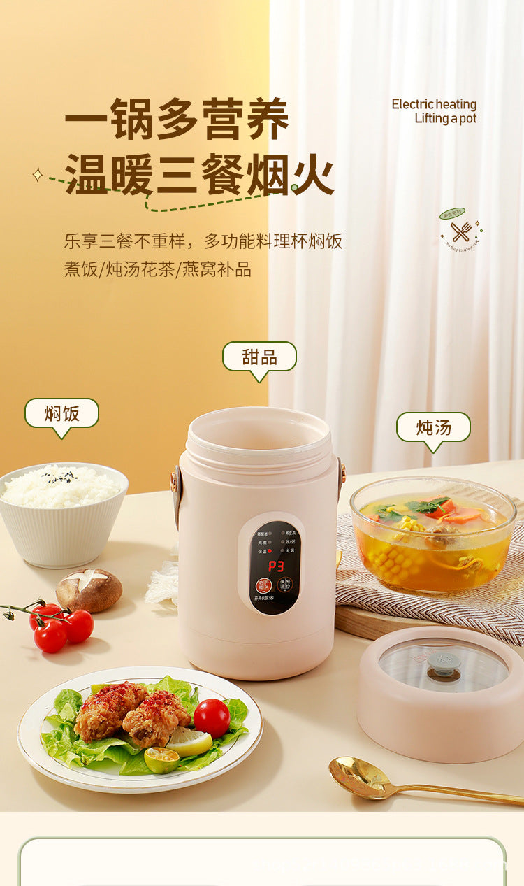 Mini Electric Rice Cooker Smart Small Electric Cooker Portable Small Electric Cooker Office Porridge Soup Non-stick Cooker Gift