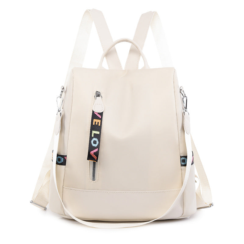 Korean style new fashion Oxford cloth casual women's backpack lightweight waterproof shopping storage anti-theft travel bag