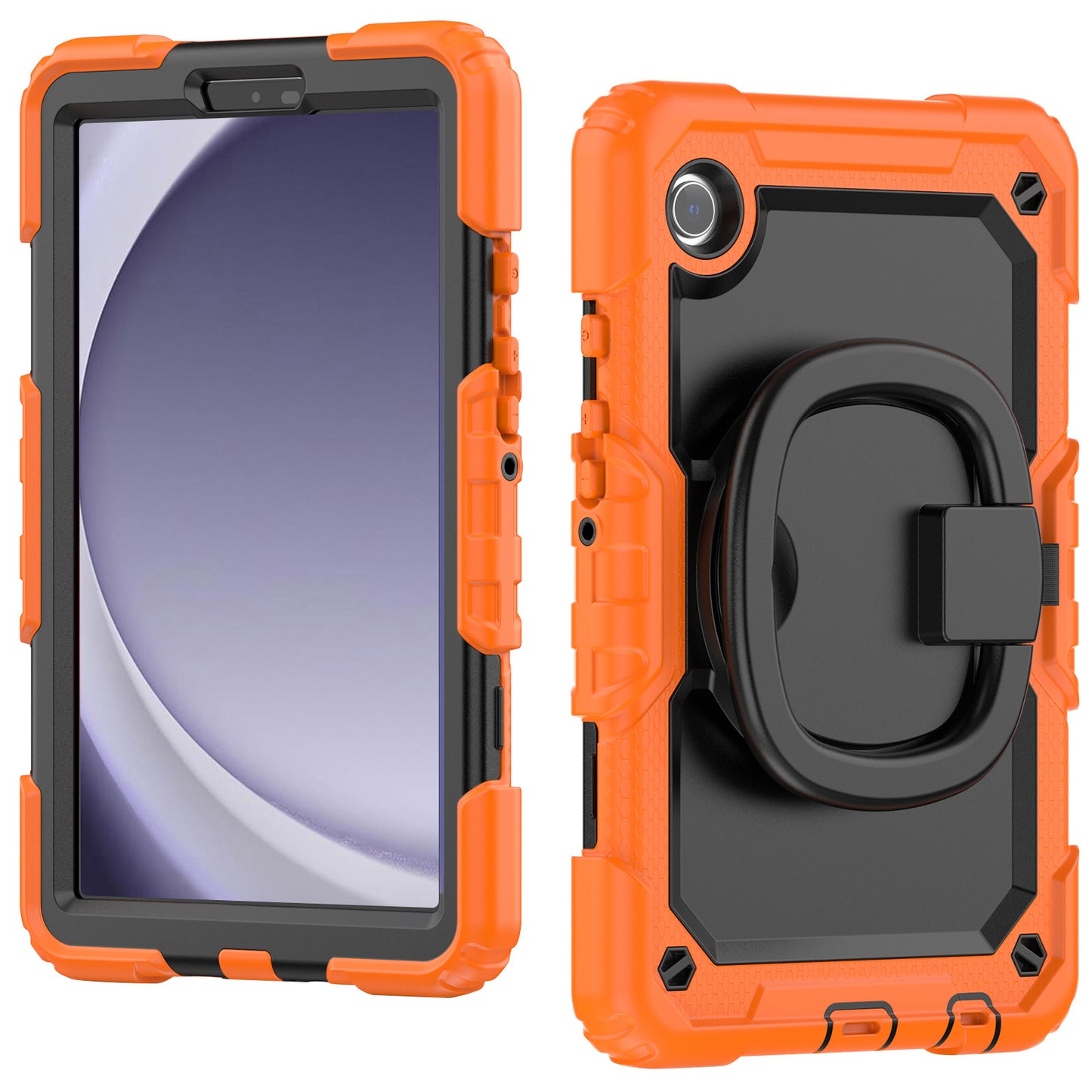 Applicable to Samsung Tab A9 silicone + PC protective case 8.7-inch rotating bracelet X115 multi-functional drop-resistant tablet case
