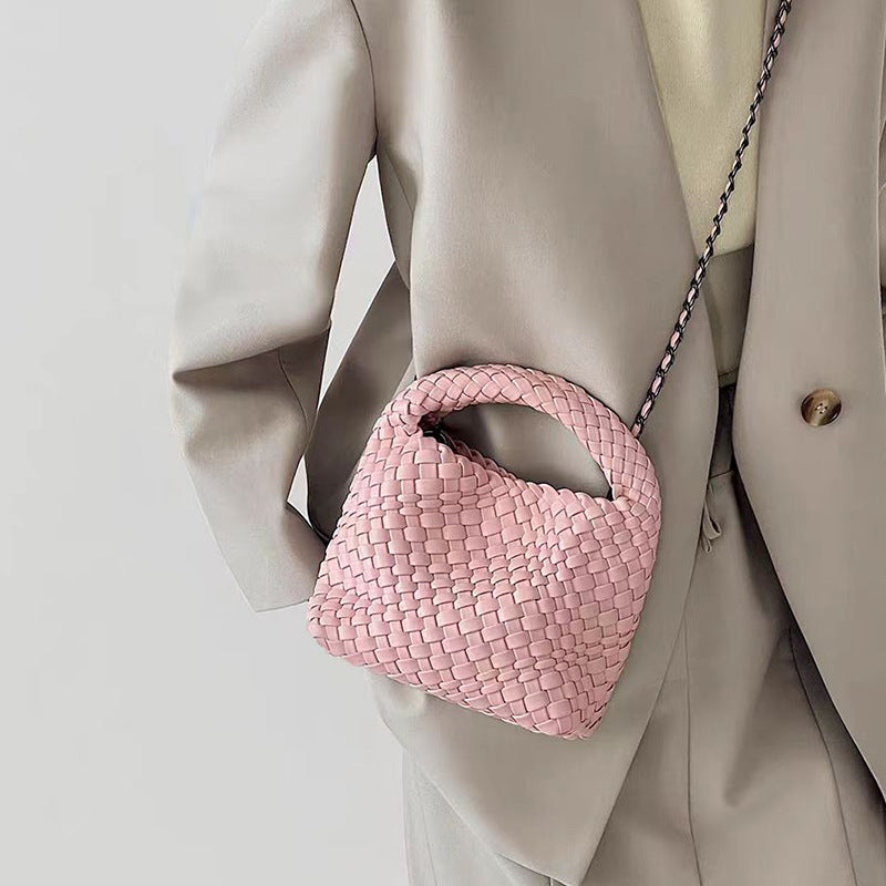 handmade woven bag summer high-end niche design women's bag handbag shoulder bag vegetable basket Ins bag