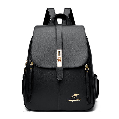 Foreign Trade Hot 2026 New Anti-theft Lock Backpack Trend Good Kangaroo Women's Schoolbag Fashion Travel Backpack