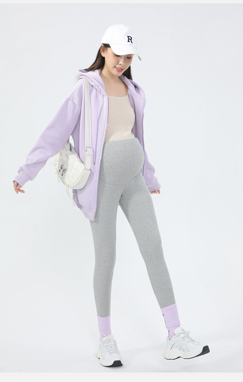 Maternity Leggings Autumn and Winter 2024 New Maternity Pants Winter Outer Wear Plus Cashmere Warm Cotton Pants