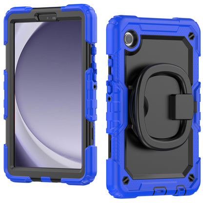 Applicable to Samsung Tab A9 silicone + PC protective case 8.7-inch rotating bracelet X115 multi-functional drop-resistant tablet case