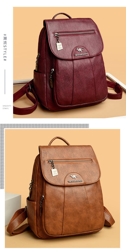 Women's Backpack 2026 Autumn and Winter New Large Capacity Casual Shoulder Bag Fashion College Student Travel Bag One-Piece Generation