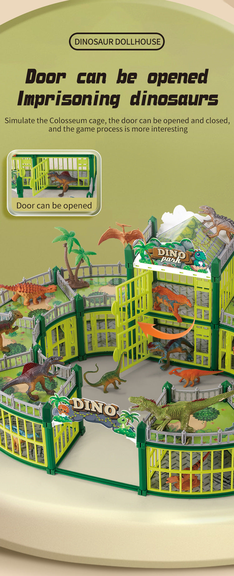 New DIY Dinosaur Park Model Children's Simulated Animal Toys Boys Educational Assembly Model Toys Birthday Gifts