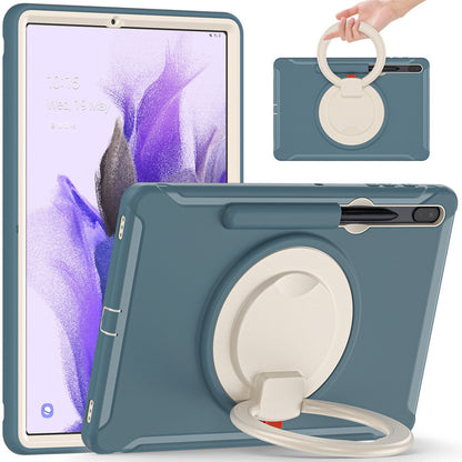 Suitable for Samsung Tab S7 S8 silicone drop-resistant tablet case PC bracelet rotating bracket S7Plus protective case