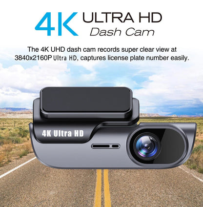 Cross-border 4K CarLog Mobile Phone Interconnection WIFI HD Night Vision Installation-free Car Recorder Shrunk Time Recording