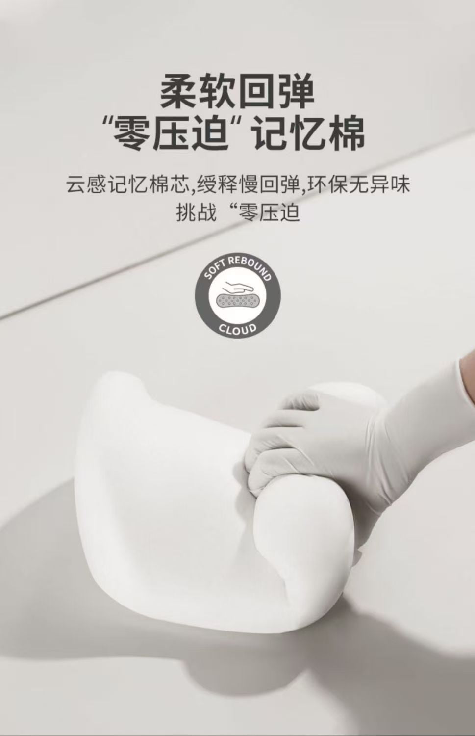 Car Headrest Neck Pillow Lumbar Pillow Car Pillow Car Neck Pillow Memory Seat Backrest Waist suit Cushion