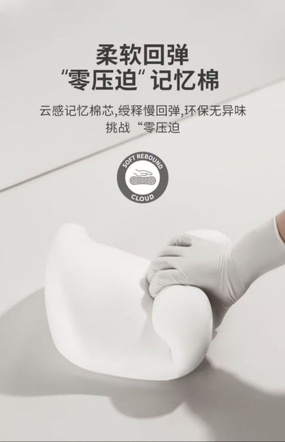Car Headrest Neck Pillow Lumbar Pillow Car Pillow Car Neck Pillow Memory Seat Backrest Waist suit Cushion