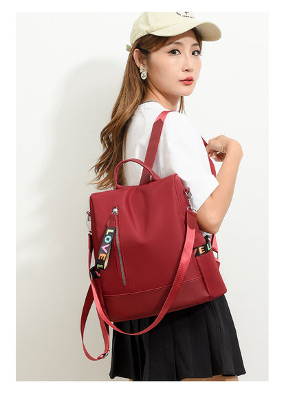 Korean style new fashion Oxford cloth casual women's backpack lightweight waterproof shopping storage anti-theft travel bag