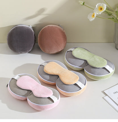 U-shaped pillow shading sleep eye mask two-in-one pillow PP cotton nap rest pillow aircraft travel pillow cutting eye mask pillow