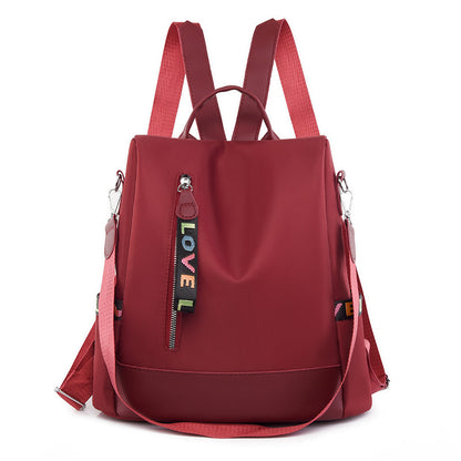 Korean style new fashion Oxford cloth casual women's backpack lightweight waterproof shopping storage anti-theft travel bag