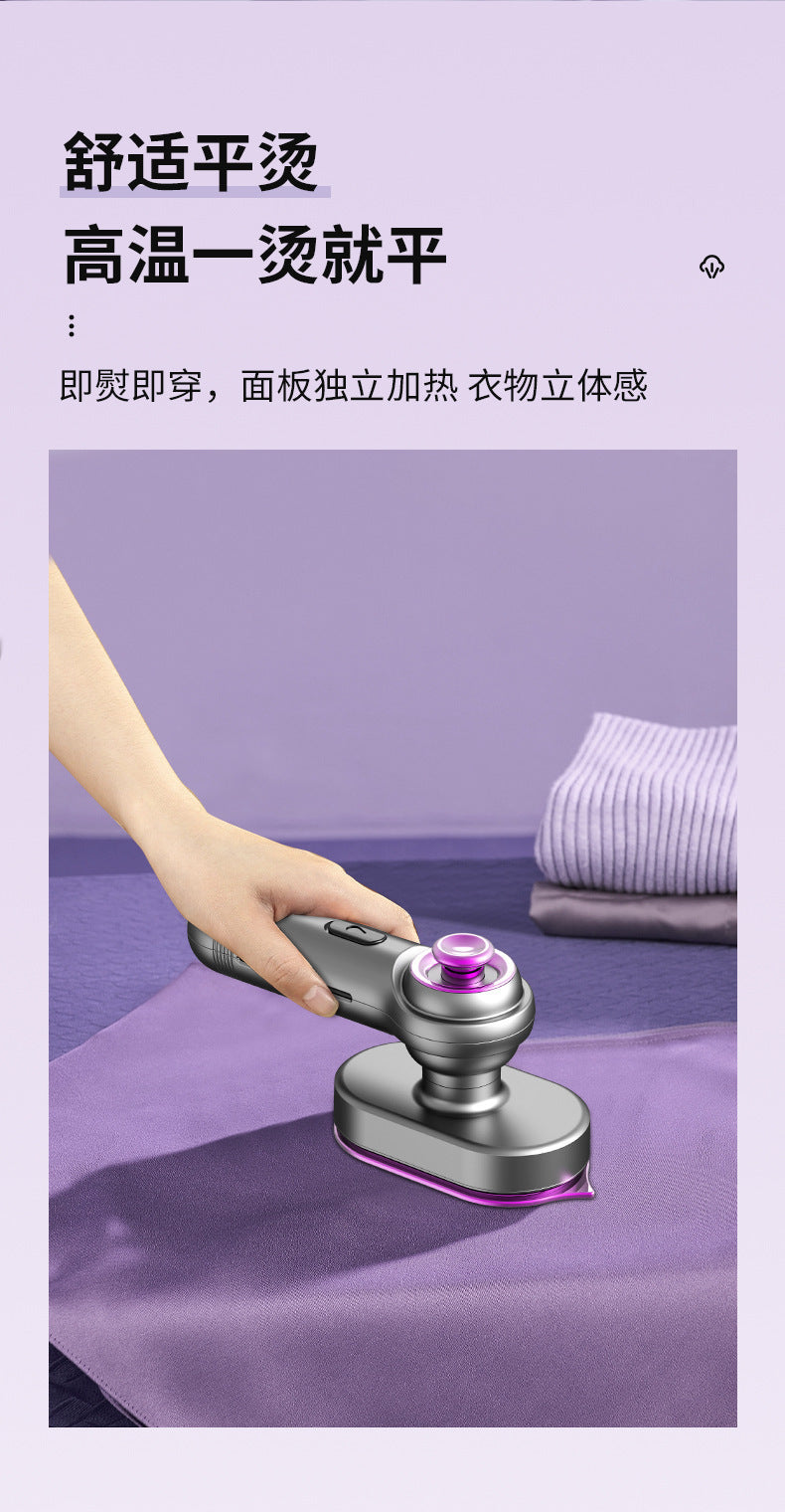 Household small mini portable wet and dry dual-use rotary folding atomizing steam electric ironing and ironing machine
