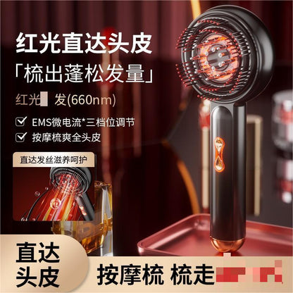 Electric EMS multi-function massage comb laser hair growth instrument scalp massager medicine comb comb hair red comb