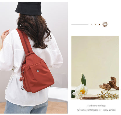 Niche High-End Mini Backpack, New Style, Simple and Versatile, Anti-Theft Women's Chest Bag, Fashionable and Lightweight Women's Bag
