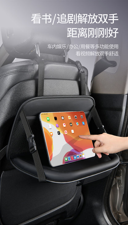Car Seat Back Storage Bag Leather Tablet Holder Storage Box Dining Table Car Seat Back Hanging Bag