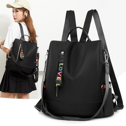 Korean style new fashion Oxford cloth casual women's backpack lightweight waterproof shopping storage anti-theft travel bag