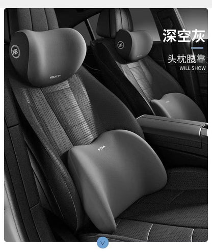 New car headrest lumbar suit car driving seat memory cotton waist protection car pillow neck pillow