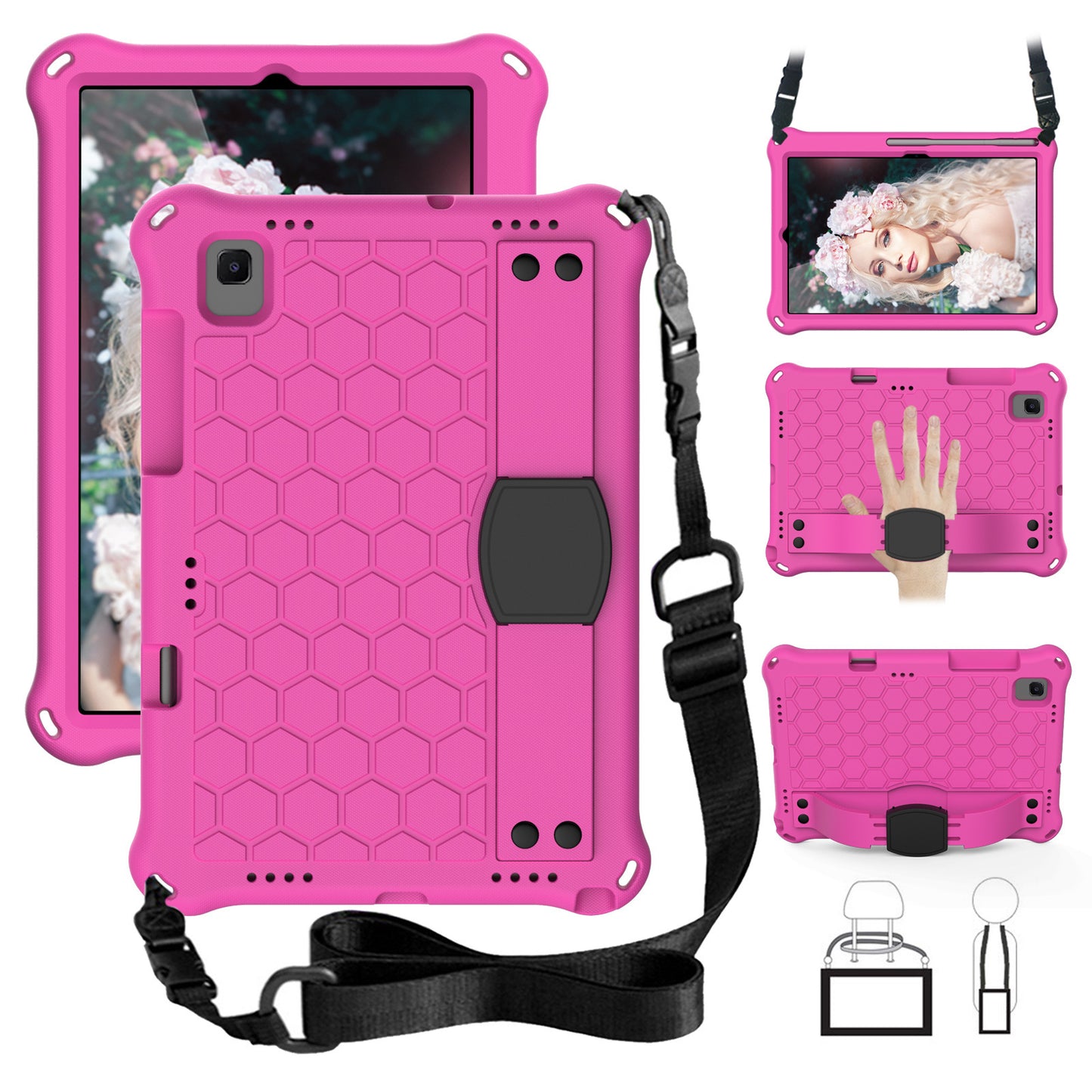 Applicable ipad10.2 inch protective case silicone mini5 drop-resistant iPad9.7 handheld air3 full cover air4