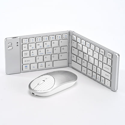 Wireless keyboard and mouse suit Bluetooth folding keyboard for mobile phone tablet laptop desktop computer built-in charging
