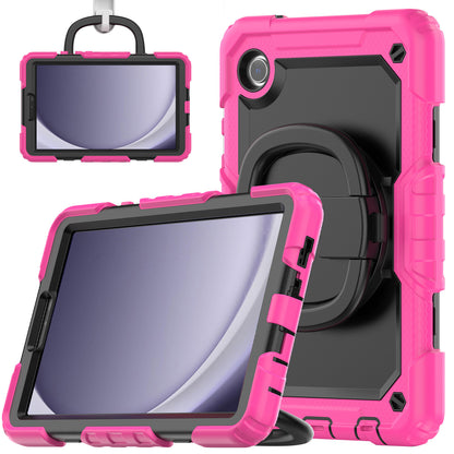 Applicable to Samsung Tab A9 silicone + PC protective case 8.7-inch rotating bracelet X115 multi-functional drop-resistant tablet case