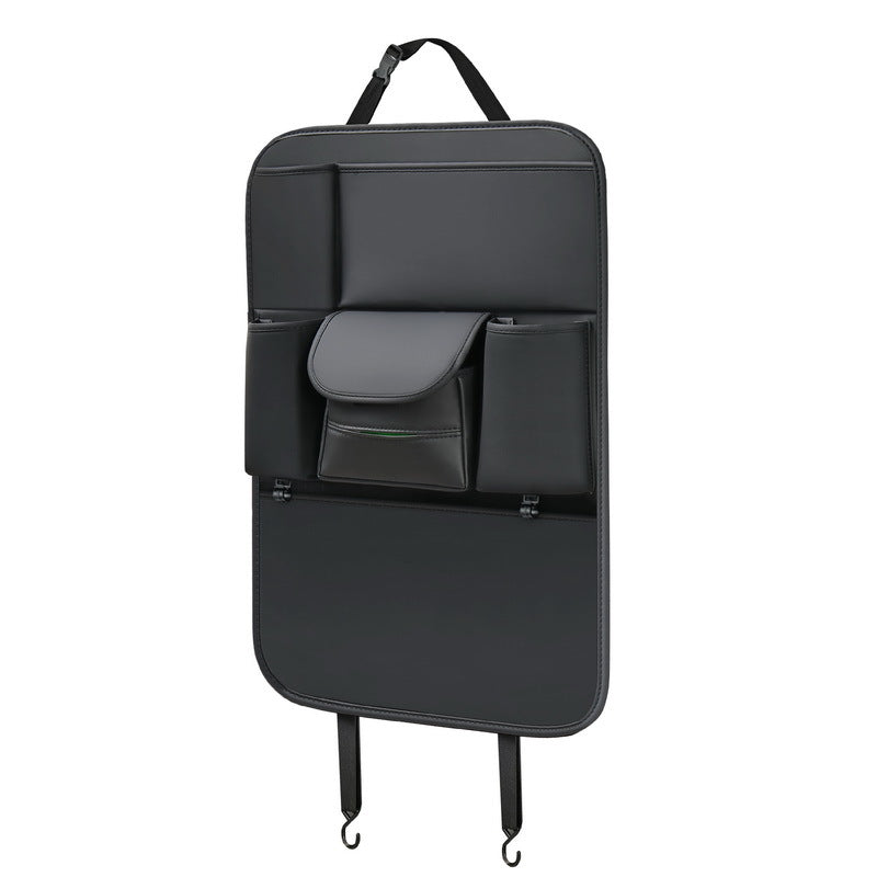 Car Seat Back Storage Bag Leather Tablet Holder Storage Box Dining Table Car Seat Back Hanging Bag
