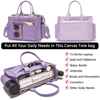 New Women's Large Canvas Handbag Laptop Crossbody Bag Mummy Bag Daily Bag Handbag