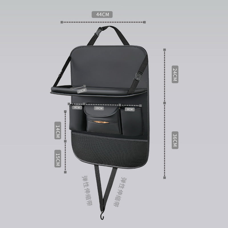 Car Seat Back Storage Bag Leather Tablet Holder Storage Box Dining Table Car Seat Back Hanging Bag