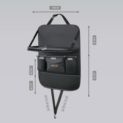 Car Seat Back Storage Bag Leather Tablet Holder Storage Box Dining Table Car Seat Back Hanging Bag