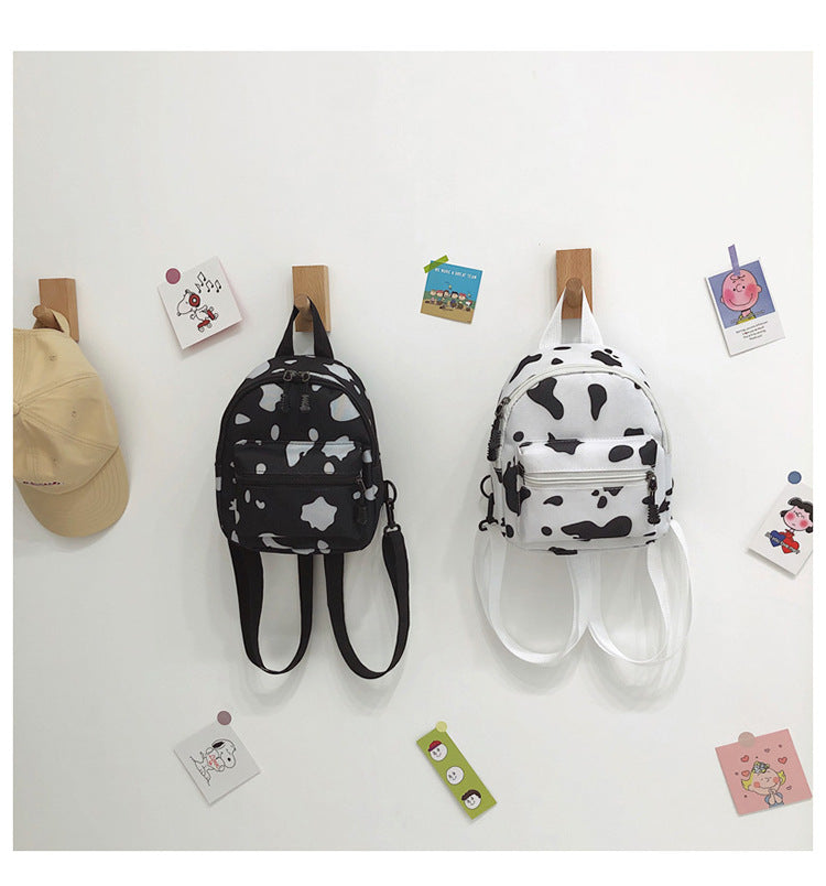 Bag Women's Bag 2026 new Backpack Dairy Cow Pattern Backpack Outdoor Travel Small Backpack Casual Backpack